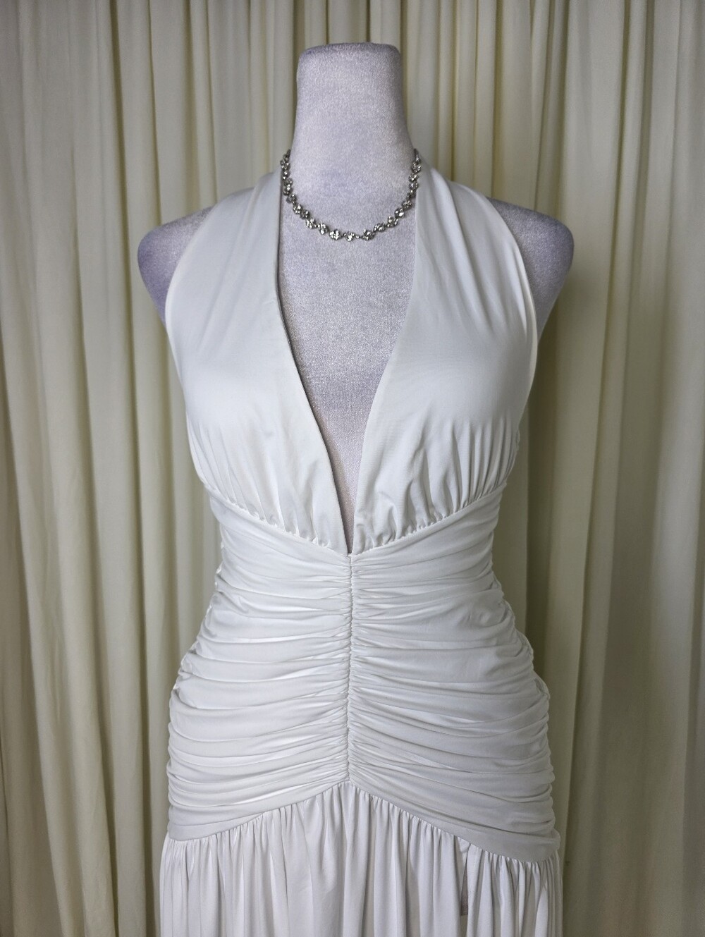 Melania Long Dress - BABYBOO NWT White $161 - Picture 10 of 13
